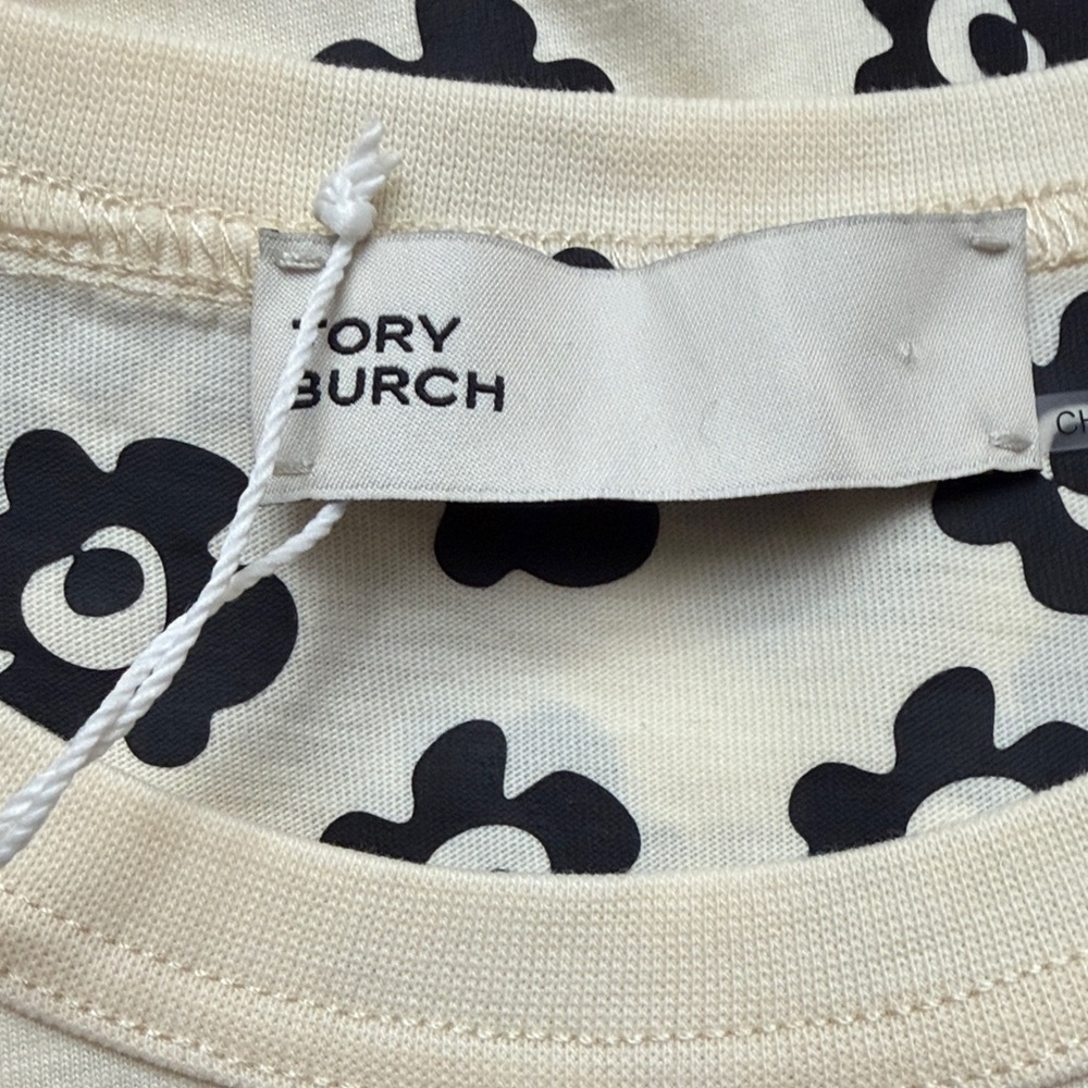 Tory Burch Flower Stencil T-Shirt Dress - Picture 6 of 8